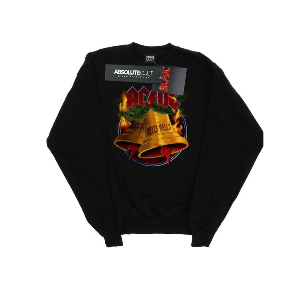 AC/DC Mens Christmas Hells Bells Sweatshirt / Black